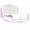 vidaXL Letto a molle con testiera Grigio chiaro 140 x 190 cm Velluto