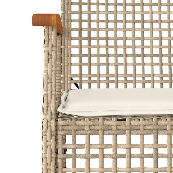 vidaXL Set da Pranzo da Giardino 9 pz con Cuscini Beige in Polyrattan