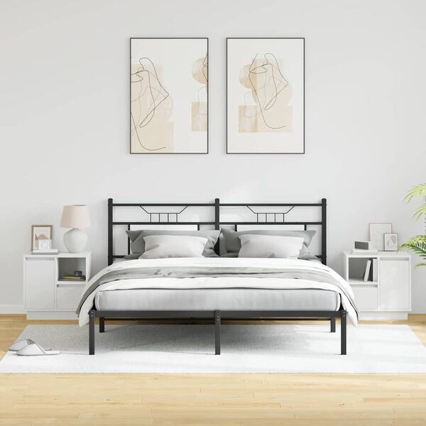 vidaXL Armadio da Notte con cassetto 2 pcs Bianco 50 x 34,5 x 50 cm.