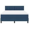 vidaXL Letto a molle con materasso con led Blu 160 x 200 cm Tessuto