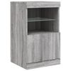 vidaXL Credenza con Luci LED Grigio Sonoma 164x37x67 cm