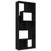 vidaXL Libreria Nera 67x24x161 cm in Legno Multistrato