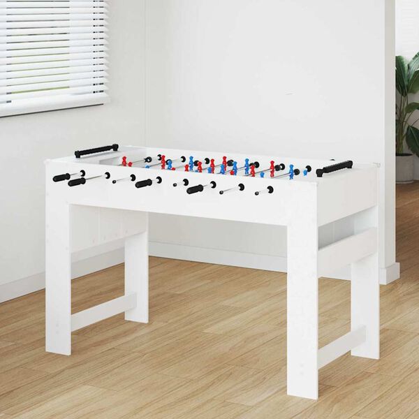 vidaXL Tavolo da Foosball Bianco 125 x 60,5 x 80 cm Legno multistrato