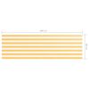 vidaXL Paravento da Balcone Bianco e Giallo 90x300 cm Tessuto Oxford