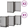 vidaXL Cancello Cani Porta Pieghevole Nero 12 Pannelli 600 cm Pioppo
