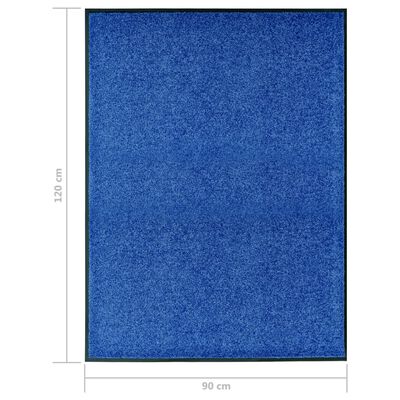vidaXL Zerbino Lavabile Blu 90x120 cm