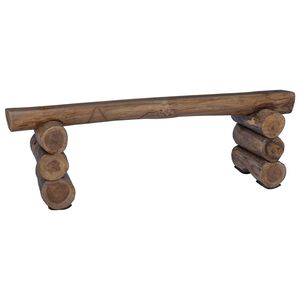 vidaXL panchina Naturale 110 x 30 x 34 cm Legno di teak solido