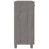 vidaXL Credenza HAMAR Grigio Chiaro 85x35x80 cm Legno Massello di Pino
