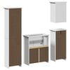 vidaXL Set Mobili da Bagno 4 pz BODO Bianco in Legno Massello di Pino