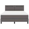 vidaXL Letto a molle con materasso Grigio 140 x 200 cm Pelle sintetica