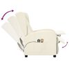 vidaXL Poltrona Wing Back Elettrica Massaggiante Crema in Similpelle