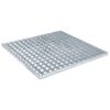 vidaXL Grata Argento 50 x 50 x 2 cm Acciaio Zincato a Caldo