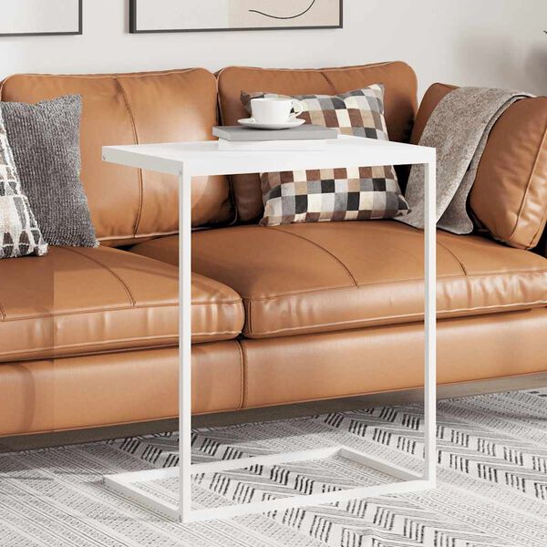 vidaXL Tavolino da Salotto Bianco 55x35x66 cm in Legno Multistrato