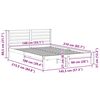 vidaXL Struttura del letto Bianco 140 x 210 cm Pino massello