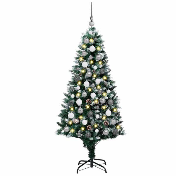 vidaXL Albero di Natale artificiale con 300 LED Verde 180 cm