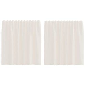 vidaXL Tende in Voile con Linguetta 2 pz Crema