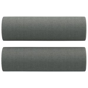 vidaXL Cuscini Decorativi 2 pz Grigio Scuro &Oslash;15x50 cm in Tessuto