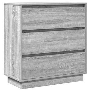 vidaXL Armadio da Notte Grigio 71 x 34,5 x 75 cm Legno ingegnerizzato