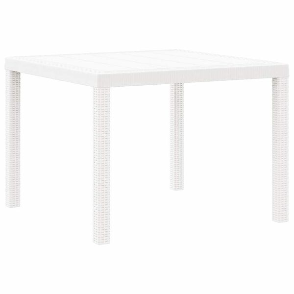 vidaXL Set da Pranzo per Giardino 3 pcs Bianco Rattan Polt