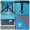 vidaXL Tenda da Campeggio con Portico per 4 Persone Blu Impermeabile