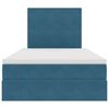 vidaXL Letto con contenitore e materasso Blu 120 x 190 cm Velluto