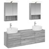 vidaXL Set di mobili per il bagno 5 pcs Sonoma grigio