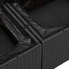vidaXL Set Divano da Giardino 6 pcs Nero polyrattan