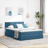 vidaXL Letto con Contenitore Blu Scuro 140 x 200 cm Velluto