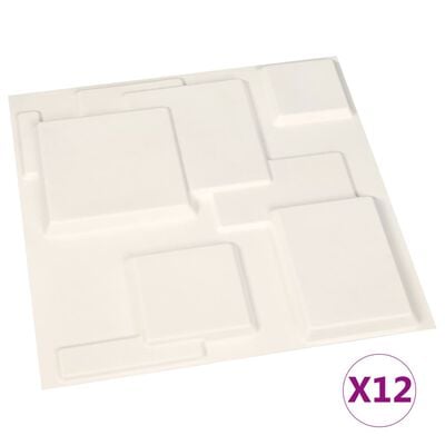 vidaXL Pannelli a Parete 3D 12 pz 0,5x0,5 m 3 m²