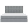 vidaXL Letto con Contenitore con materasso Grigio chiaro 180 x 200 cm