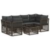 vidaXL Set Divano da Giardino 7 pz Grigio polyrattan