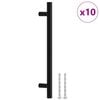 vidaXL Maniglie per Mobili 10pz Nere Interasse fori 160 mm Lunghezza totale 224 mm in Acciaio Inox