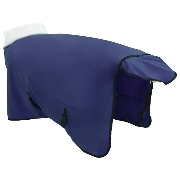 vidaXL Coperta per Cavalli Blu navy 145 cm Felpa in pile