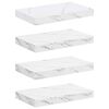 vidaXL Scaffale da parete 4 pcs Marmo Bianco 40 x 23,5 x 4 cm