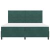 vidaXL Letto a molle con materasso Verde Scuro 200 x 200 cm Tessuto