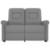vidaXL Poltrona Massaggiante Reclinabile a 2 Posti Grigia Similpelle