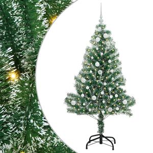 vidaXL Albero di Natale Artificiale Imbiancato con Luci LED 150 cm