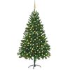 vidaXL Albero di Natale Preilluminato con Palline Verde 210 cm