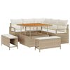 vidaXL Set Divano da Giardino 8 pz Beige polyrattan