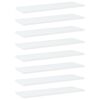 vidaXL Ripiani per Libreria 8pz Bianchi 60x20x1,5 cm Legno Multistrato