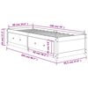 vidaXL Dormeuse senza Materasso Marrone Cera 90x200 cm Legno di Pino