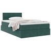 vidaXL Letto con Contenitore Verde Scuro 120 x 200 cm Velluto