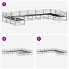 vidaXL Set di divani da esterno 10 pcs Naturale