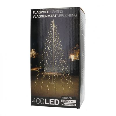 Ambiance Luce di Natale per Pennone con 400 LED 800 cm