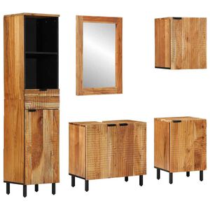vidaXL Set di Armadi da Bagno 5 pz Naturale 38 x 33 x 160 cm