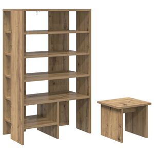 vidaXL Mobile per scarpe 2 pz 62 x 35 x 100 cm Legno ingegnerizzato