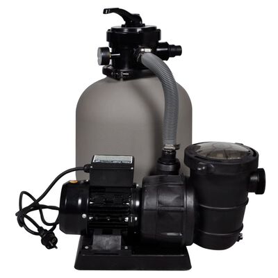 vidaXL Pompa con Filtro a Sabbia 2 pz 600 W 17000 l/h