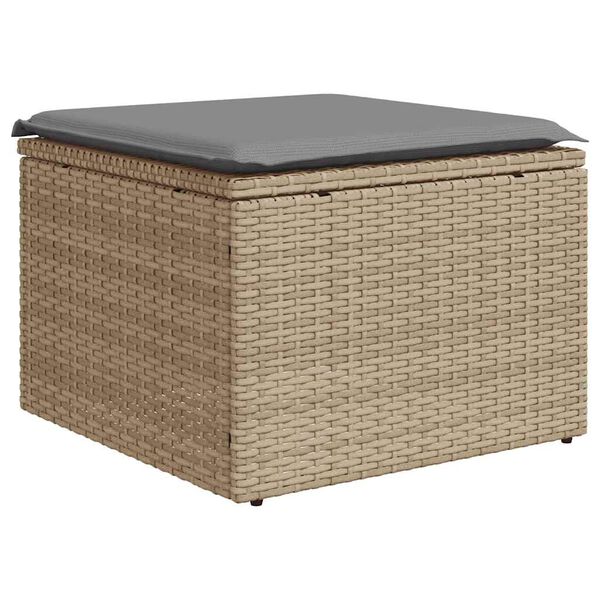 vidaXL Set Divano da Giardino 2 pz con Cuscini Beige Polyrattan Acacia