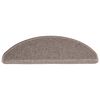 vidaXL Tappetini per scale 15 pz 65x21x4 cm Beige scuro Semicircolari Grandi