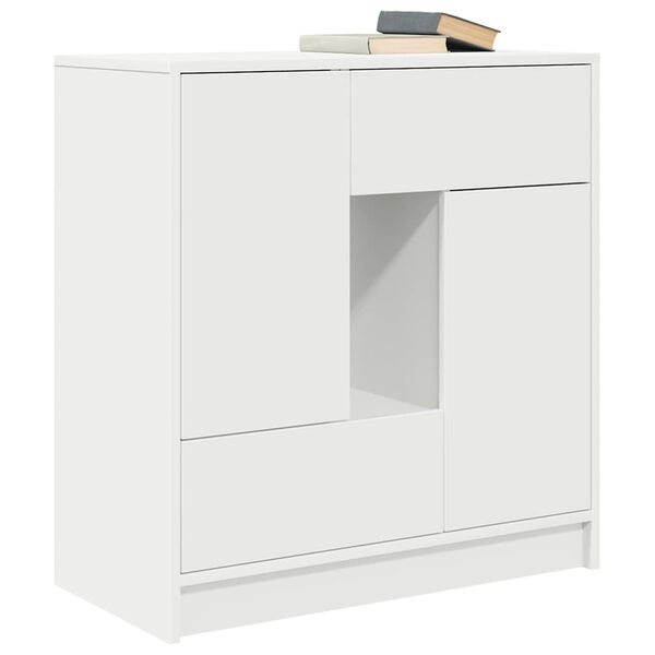 vidaXL Credenza con Cassetti e Ante Bianco 70,5x34x74,5 cm